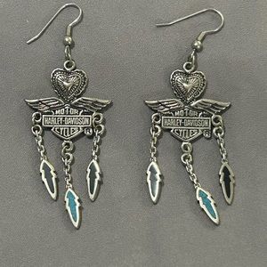 Harley Davidson Sterling Silver Earrings